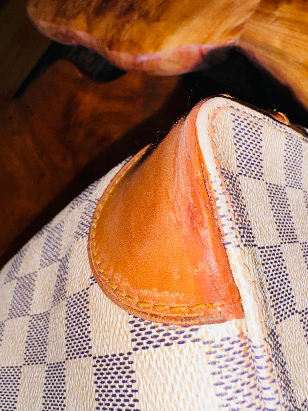 Authentic Louis Vuitton Damier Azur Hampstead PM Hand Bag 2009 Spain White - Picture 16 of 17